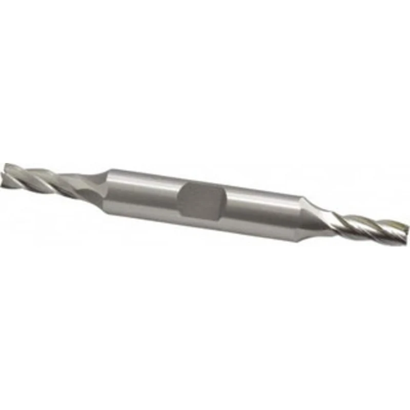 OSG 13/64, 9/16 LOC, 3/8 Shank Diam, 3-1/4 OAL, 4 Flute, Cobalt Square End Mill Double End, Uncoated, Spiral Flute, 3...